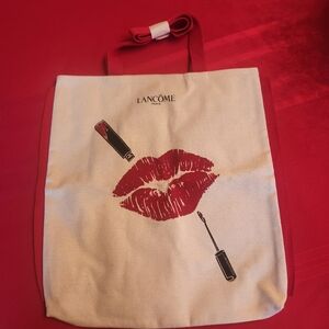 NWT Lancome Red and Cream Tote Bag